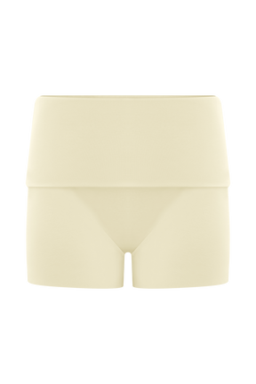 Birdie Fold Over Shorts - Ivory