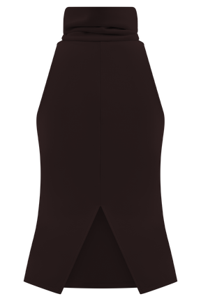 Birdie High Neck Sleeveless Top - Chocolate