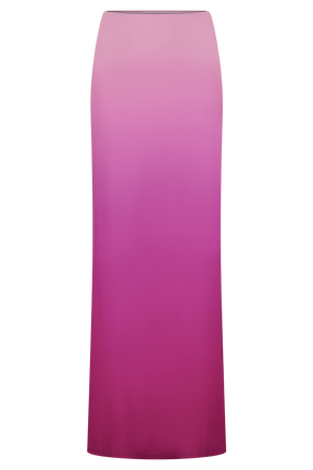 Bruna Slinky Fishtail Maxi Skirt - Ombre Pink