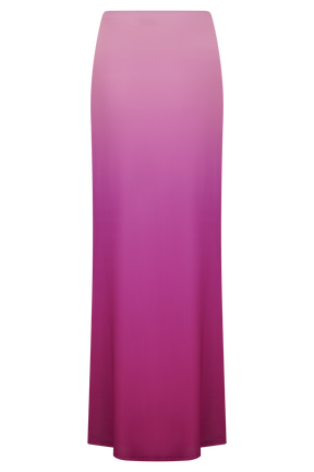 Bruna Slinky Fishtail Maxi Skirt - Ombre Pink