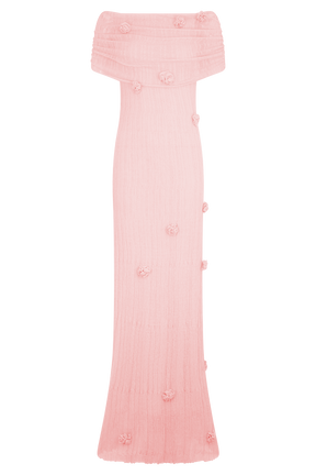 Brynn Orchid Knit Maxi Dress - Pastel Pink