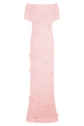 Brynn Orchid Knit Maxi Dress - Pastel Pink