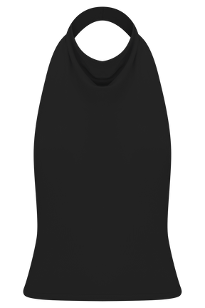 Calandra Slinky Halter Top With Hardware - Black