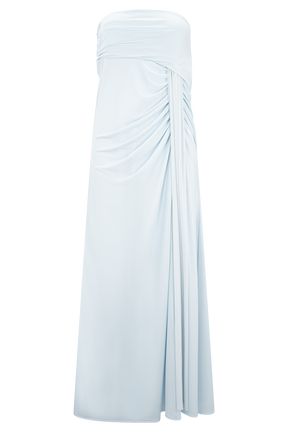 Calandra Slinky Maxi Skirt - Pale Blue