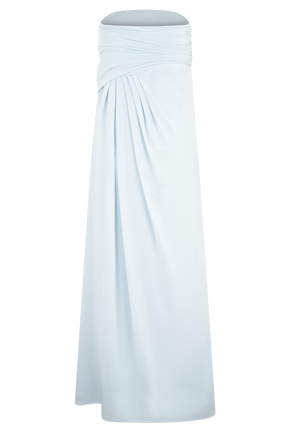 Calandra Slinky Maxi Skirt - Pale Blue