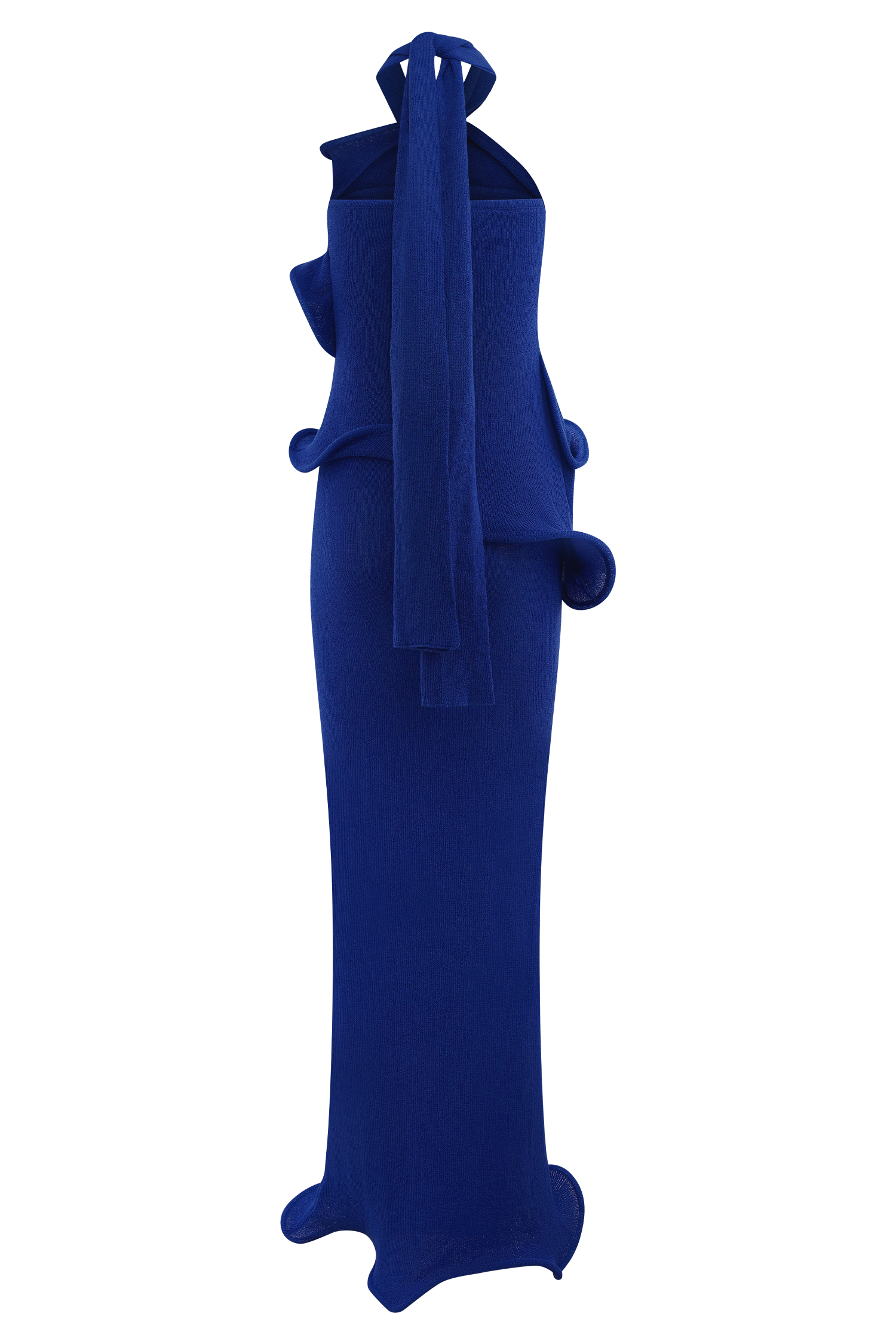Caprice Halter Knit Maxi Dress - Cobalt
