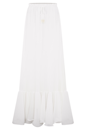 Carlie Chiffon Maxi Skirt - Ivory