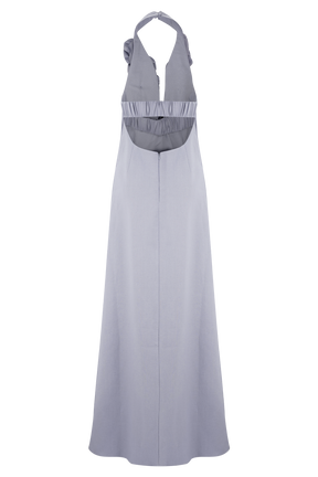 Carolyn Linen Bubble Maxi Dress - Misty Blue