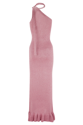 Celestino Floral Metallic Knit Maxi Dress - Pink
