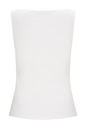Coraline Panelled Sleeveless Top - White