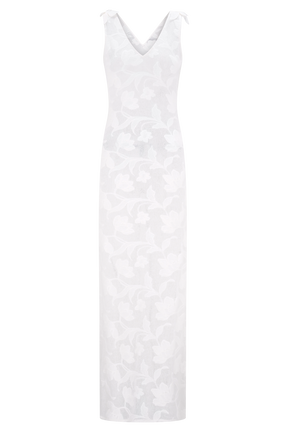 Cornelia Floral Sheer Maxi Dress - Ivory