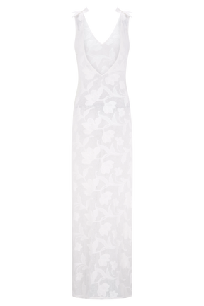 Cornelia Floral Sheer Maxi Dress - Ivory