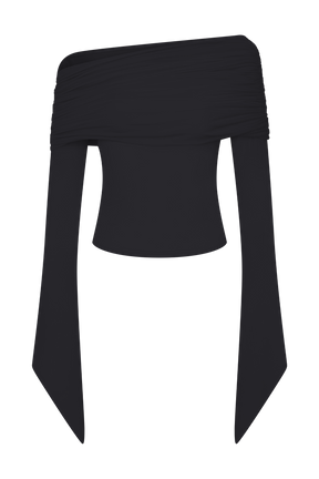 Dahlia One Shoulder Top - Black