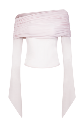 Dahlia One Shoulder Top - Pale Pink