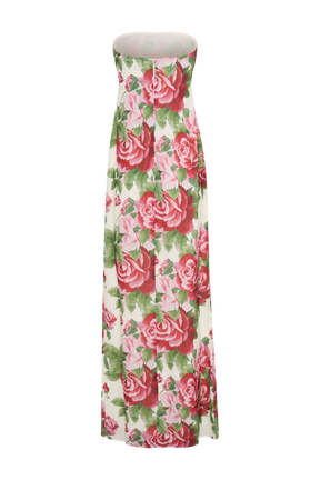 Ella Strapless Chiffon Maxi Dress - Sonia Rose Print