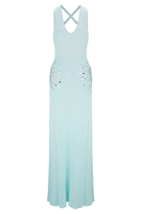Ellington Knit Maxi Dress With Sequin - Lagoon