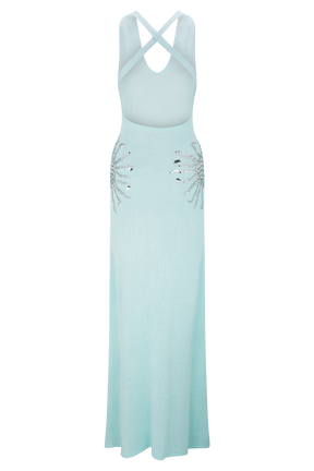 Ellington Knit Maxi Dress With Sequin - Lagoon