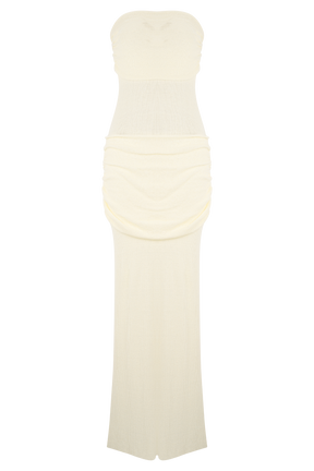 Elora Strapless Knit Maxi Dress - Ivory