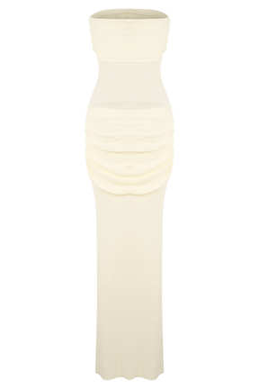 Elora Strapless Knit Maxi Dress - Ivory