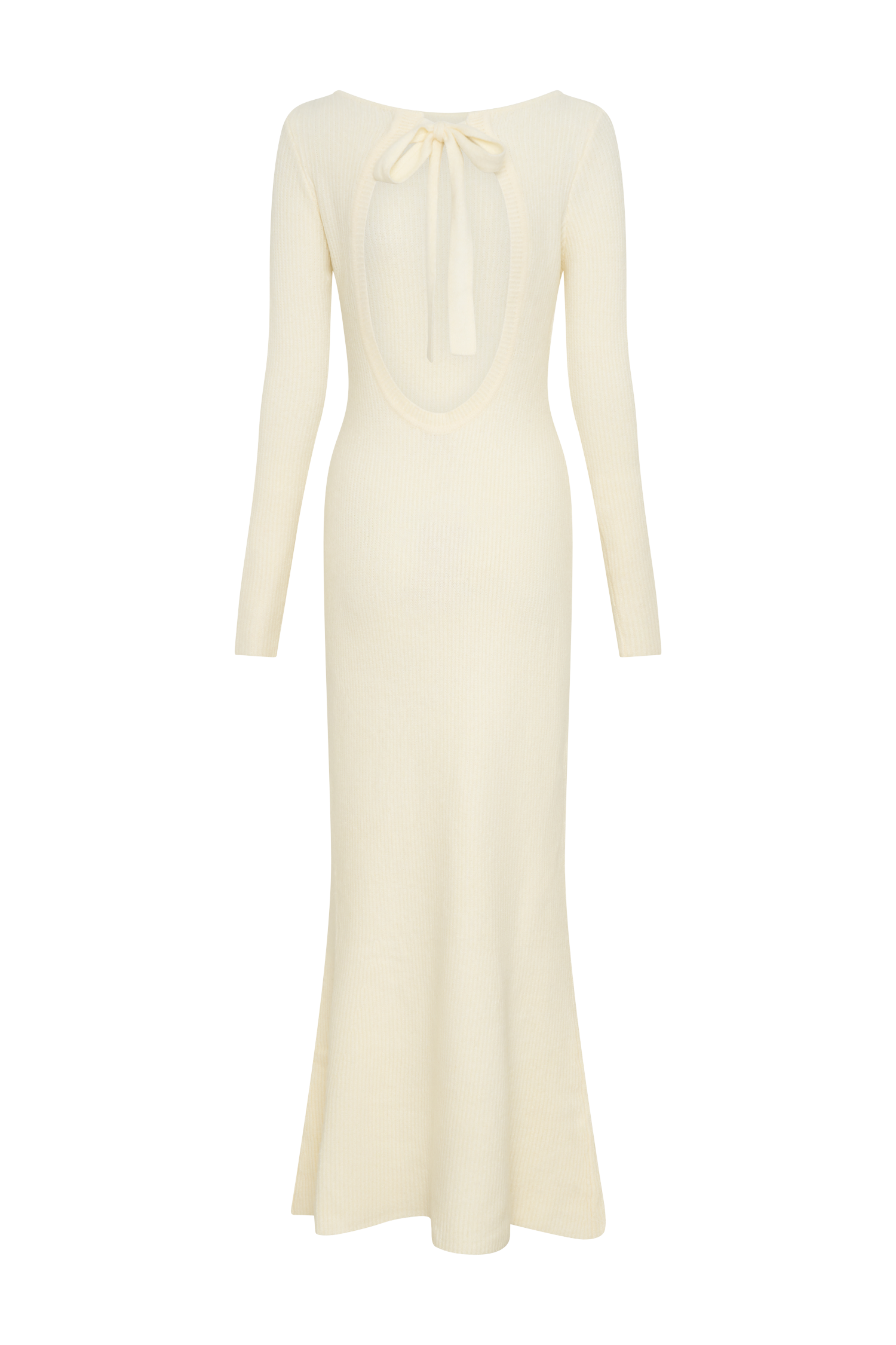 Emily Long Sleeve Knit Maxi Dress - Ivory Marle