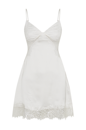 Emmett Lace Slip Dress - White