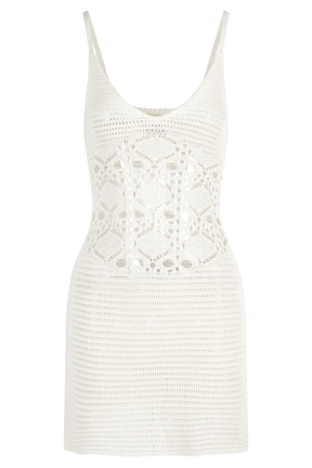 Everette Crochet Knit Mini Dress - Ivory