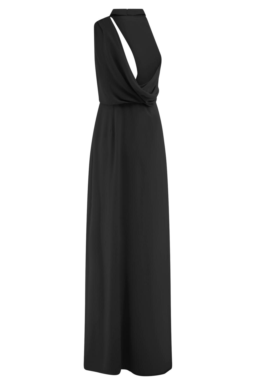 Galia Cowl Neck Maxi Dress - Black