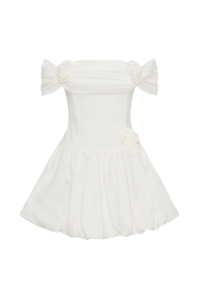 Giovanna Off Shoulder Mini Dress - White