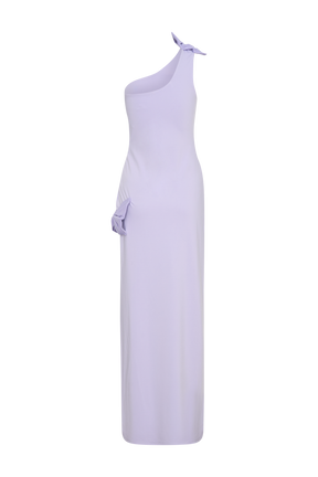 Hallie One Shoulder Bow Maxi Dress - Lilac