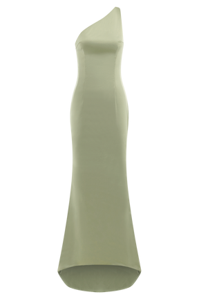 Harper One Shoulder Gown - Sage