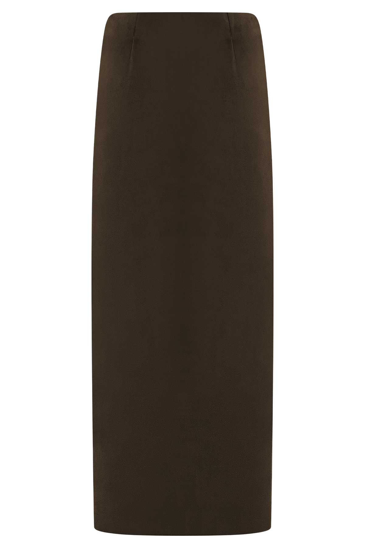 Hayes Faux Suede Midi Skirt - Chocolate
