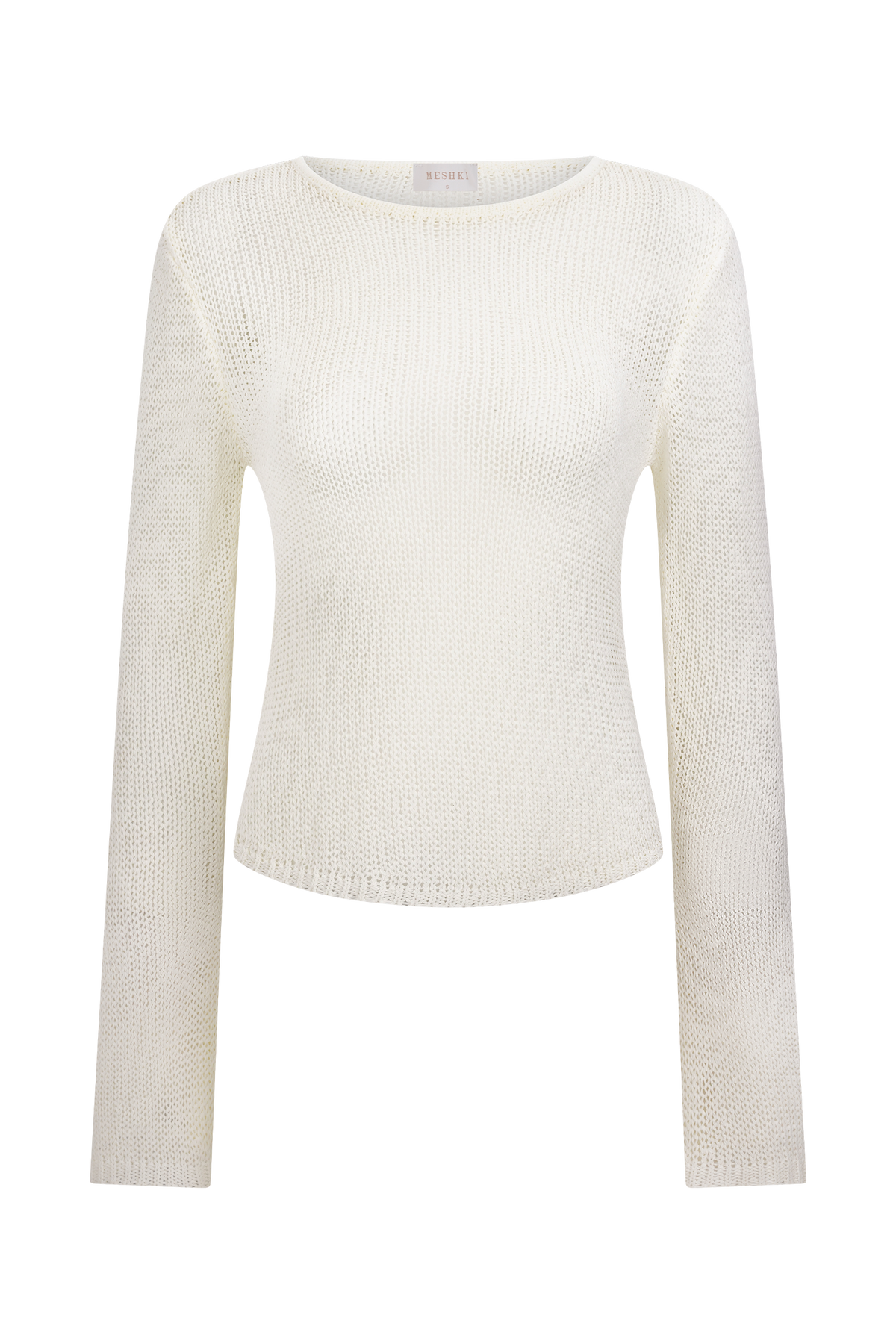 Isabella Long Sleeve Knit Top - White