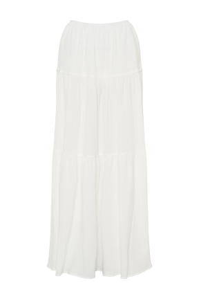 Jacinda Cotton Maxi Skirt - White