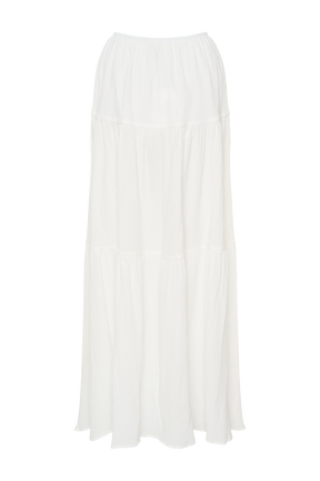 Jacinda Cotton Maxi Skirt - White