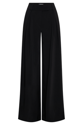 Jacqueline Pleated Wide Leg Pants - Black