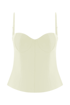 Jaime Spaghetti Strap Suiting Top - Ivory