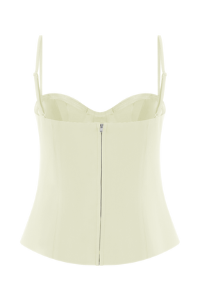 Jaime Spaghetti Strap Suiting Top - Ivory