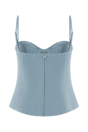 Jaime Spaghetti Strap Suiting Top - Ocean Blue