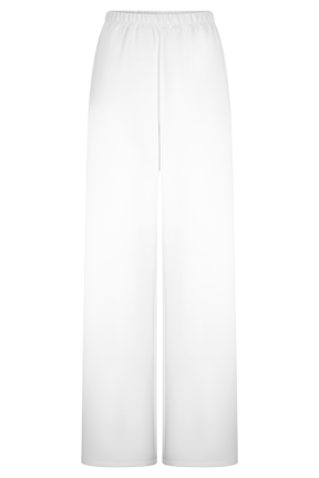 Janayia Cotton Wide Leg Pants - White