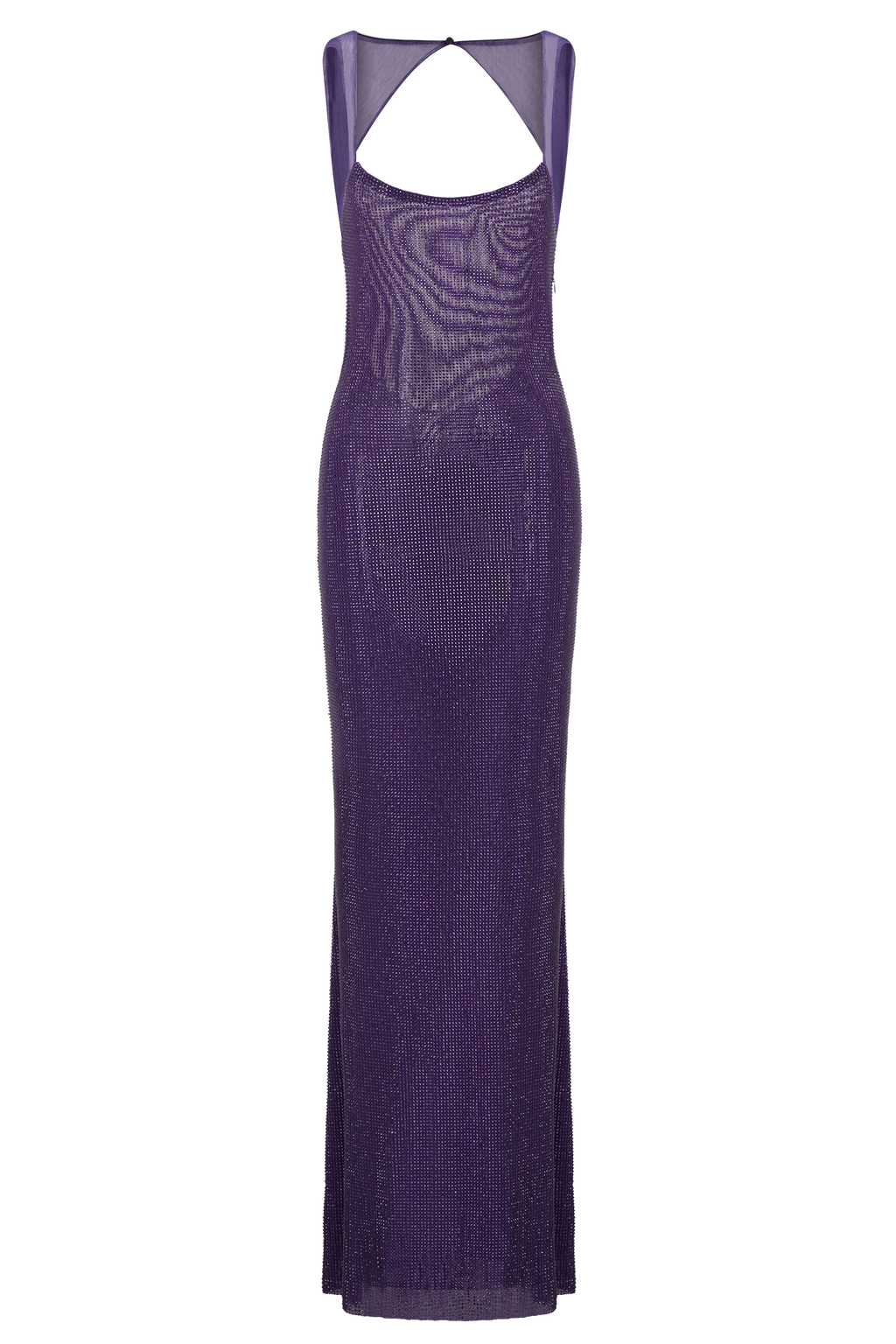 Jasmyn Hot Fix Maxi Dress With Mesh Back - Purple