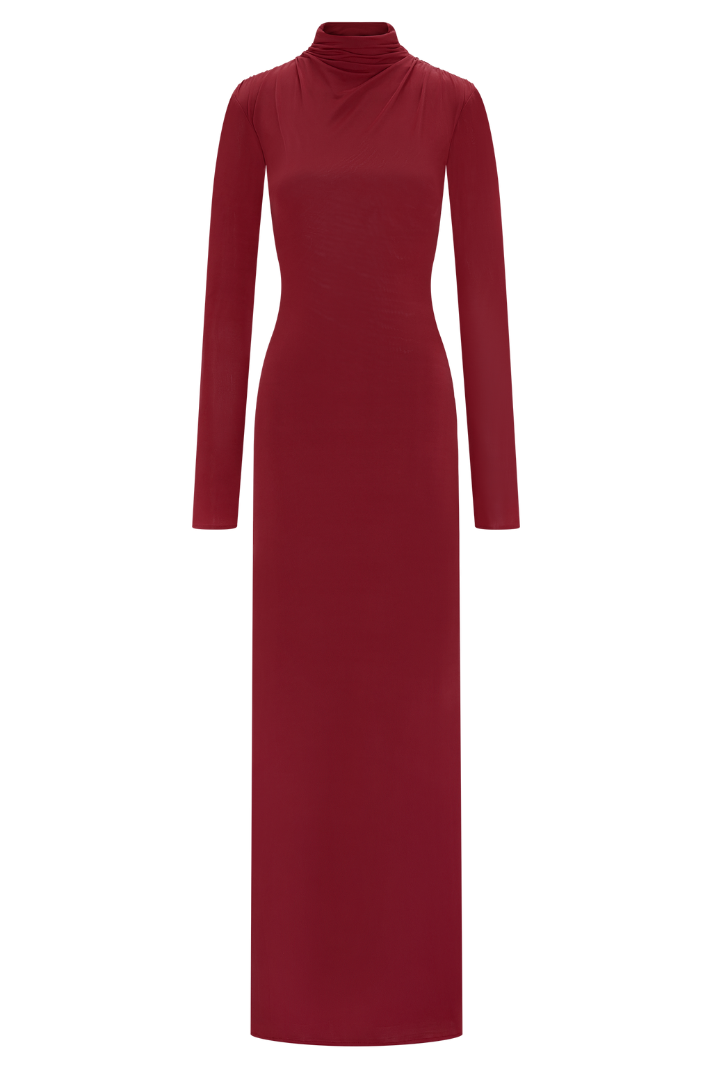 Kiyah Slinky Cut Out Maxi Dress - Red