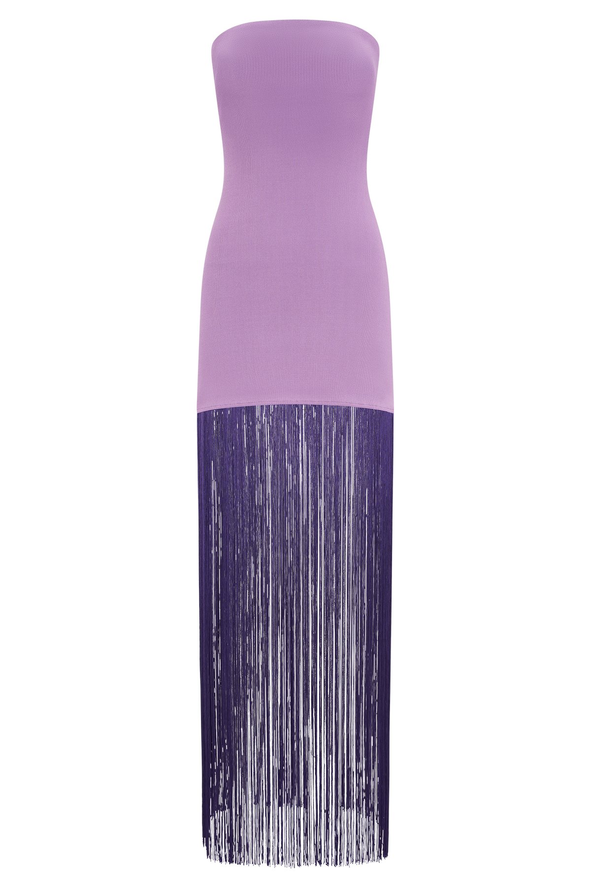 Koah Fringe Bandage Knit Maxi Dress - Purple