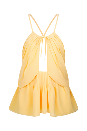Korra Chiffon Halter Top - Butterscotch