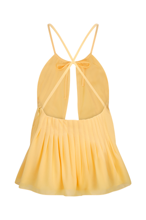 Korra Chiffon Halter Top - Butterscotch