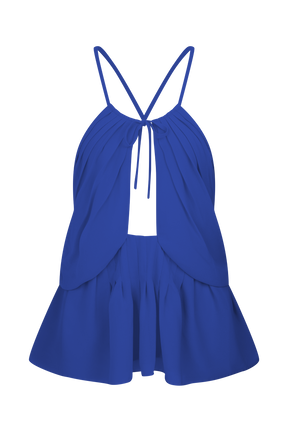 Korra Chiffon Halter Top - Cobalt Blue