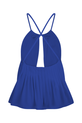 Korra Chiffon Halter Top - Cobalt Blue