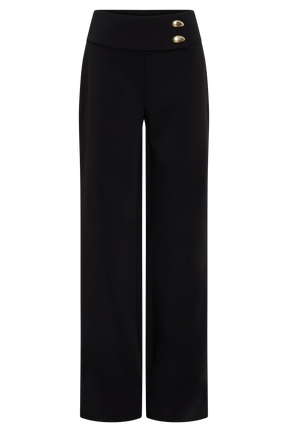Lindie Straight Leg Suiting Pants - Black