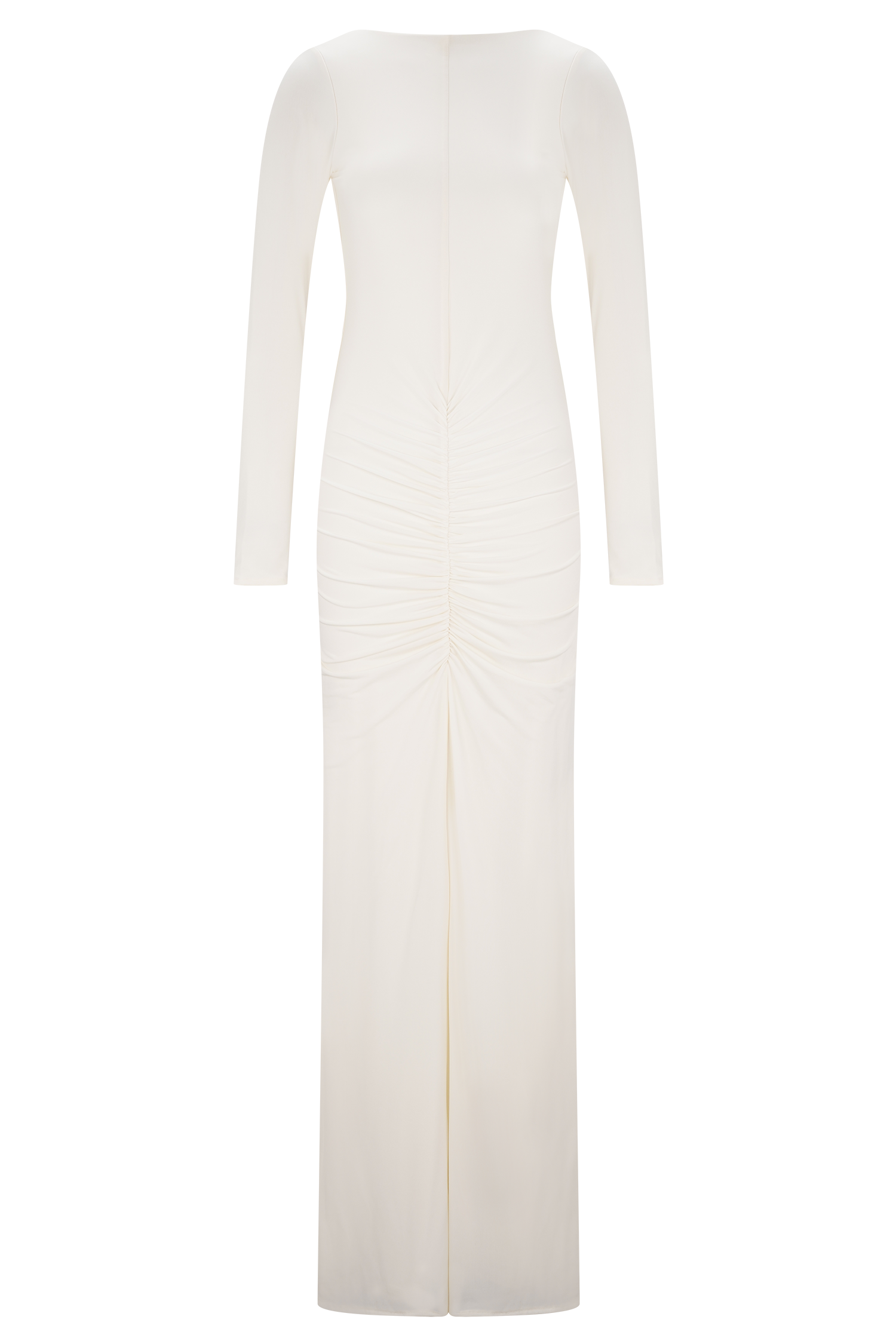 Louisa Long Sleeve Slinky Maxi Dress - Ivory