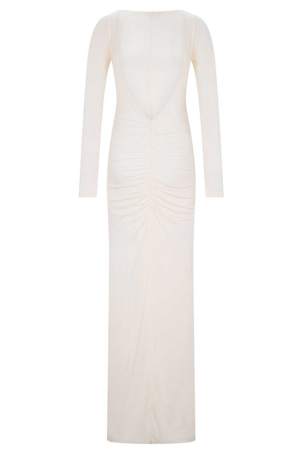 Louisa Long Sleeve Slinky Maxi Dress - Ivory