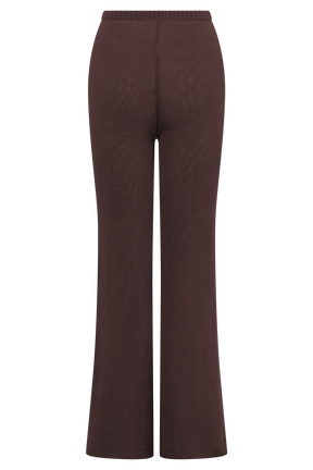 Malani Wide Leg Knit Pants - Chocolate